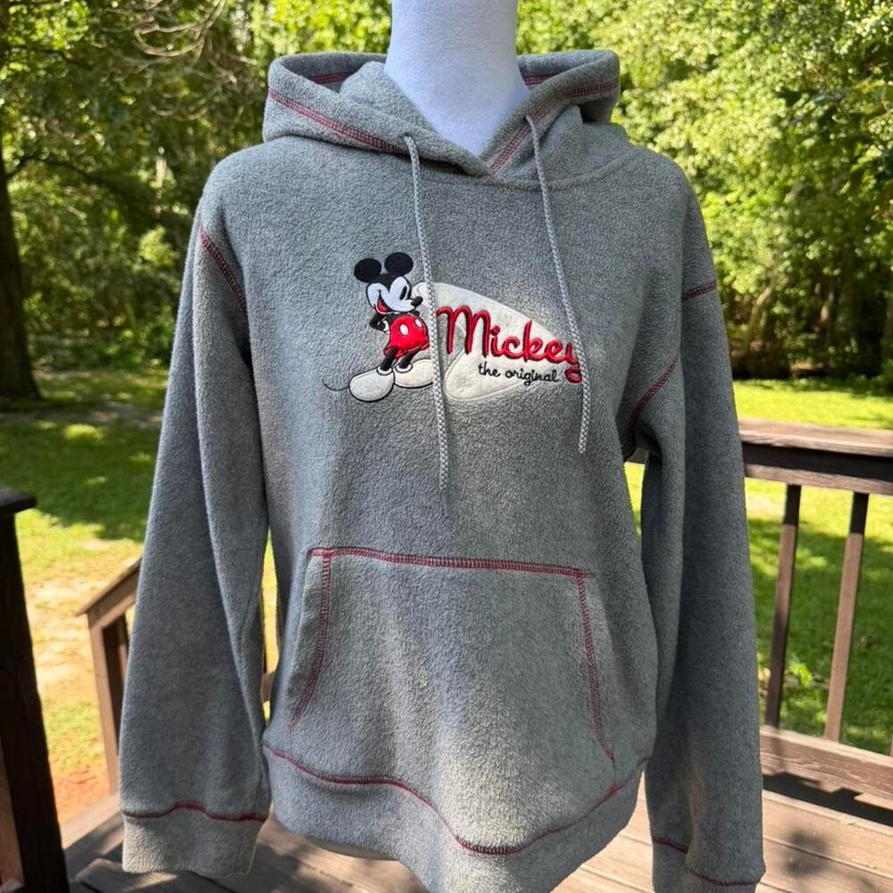 Vintage Disney Mickey Mouse Fleece Hoodie Y2K Cozy Warm Collector's